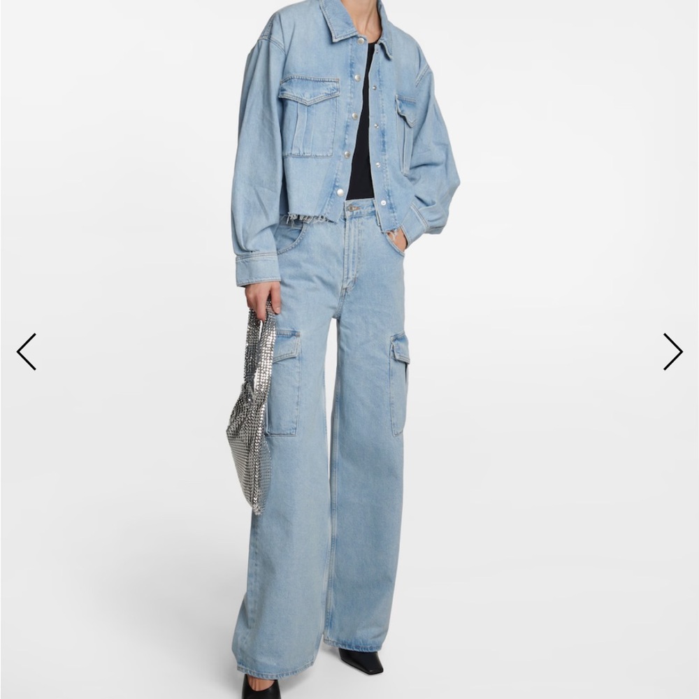 Agolde Wide Leg Jeans with Cargo Pockets